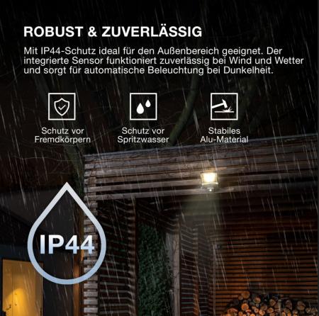 OSRAM LED Fluter Endura Flood Sensor 30W DG 4000K Neutralweiß IP44 grau
