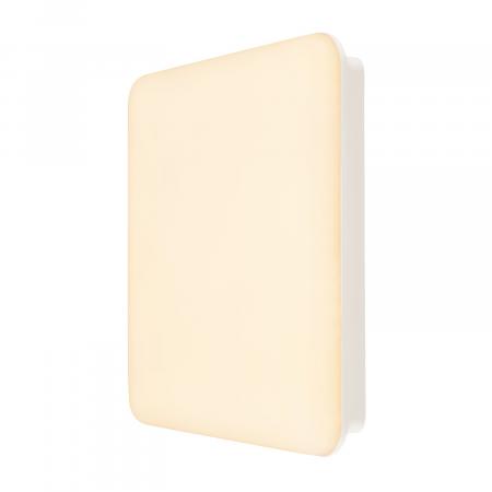 Dimmbare quadratische LED Badezimmer Wand- und Deckenleuchte SIMA weiß inkl. LED spitzwassergeschützt SLV 1005087