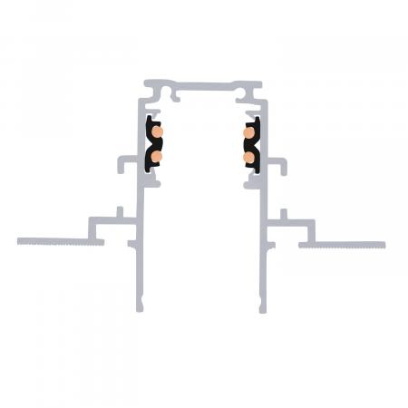 SLV 1006559 2m Einbauschiene 48V TRACK schwarz DALI