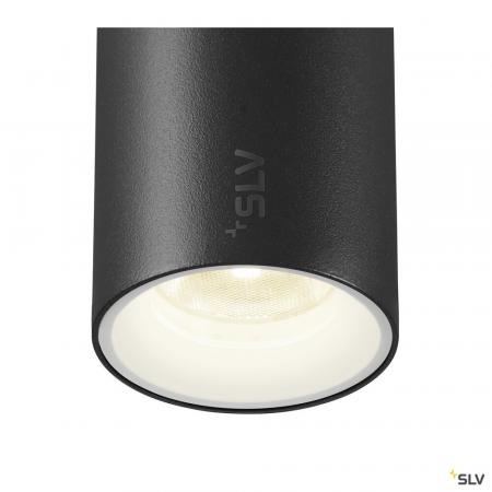 SLV 1006799 NUMINOS® XS, 48V Pendelleuchte, Pendellänge 150 cm, 4000 K, 40°, DALI 2, matt schwarz / matt weiß