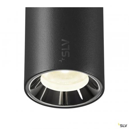 SLV 1006803 NUMINOS® XS, 48V Pendelleuchte, Pendellänge 150 cm, 4000 K, 55°, DALI 2, matt schwarz / glänzend chrom