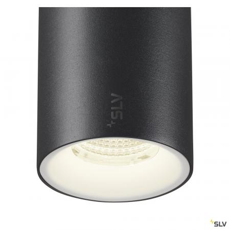 SLV 1006856 NUMINOS® S, 48V Pendelleuchte, Pendellänge 150 cm, 4000 K, 55°, DALI 2, matt schwarz / matt weiß