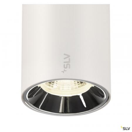 SLV 1006863 NUMINOS® S, 48V Pendelleuchte, Pendellänge 150 cm, 4000 K, 40°, DALI 2, matt weiß / glänzend chrom