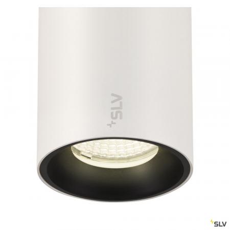 SLV 1006864 NUMINOS® S, 48V Pendelleuchte, Pendellänge 150 cm, 4000 K, 55°, DALI 2, matt weiß / matt schwarz