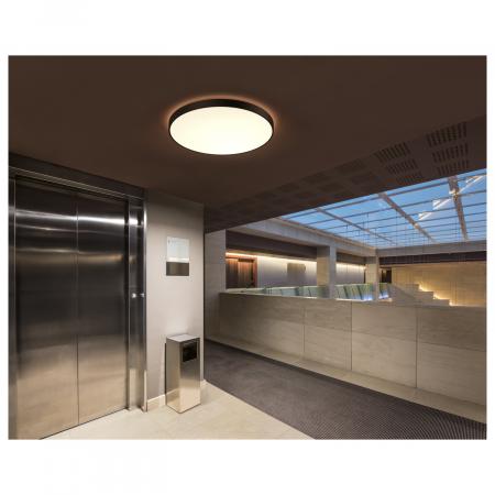 SLV 1007310 MEDO PRO 90 LED-Deckenaufbauleuchte 75 W, 11000–11200 lm, 3000/4000 K, CRI 90, DALI-2/Touch dimmbar, Ø 900 mm, Schwarz/Schwarz