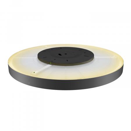 SLV 1007312 MEDO PRO 90 LED-Deckenaufbauleuchte 74 W, 9400–9700 lm, 3000/4000 K, CRI 90, phasenabschnittdimmbar, Ø 900 mm, Schwarz/Schwarz