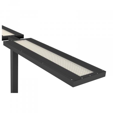 SLV 1007465 WORKLIGHT PRO LED-Stehleuchte 150W, 20.000 lm, 4000K neutralweiß, direkt/indirekt, Touch-Dimmung, Tageslicht Steuerung, Bewegungssensor, Schwarz/Schwarz