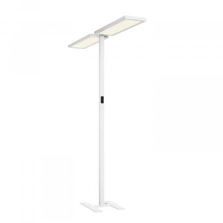 SLV 1007466 WORKLIGHT PRO LED-Stehleuchte 150W, 20.000 lm, 4000K neutralweiß, direkt/indirekt, Touch-Dimmung, Sensorsteuerung, Weiß/Weiß