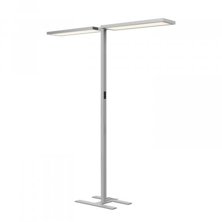SLV 1007467 WORKLIGHT PRO LED-Stehleuchte 150W, 20.000 lm, 4000K neutralweiß, direkt/indirekt, Touch-Dimmung, Sensorsteuerung, Grau/Grau