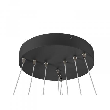 SLV 1007701 ONE FLAT PD DALI triple LED-Pendelleuchte 58W, 3500/3700 lm, CRI 90, Ø 80 cm, 300 cm, Schwarz/Schwarz