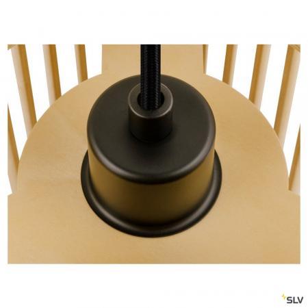 SLV 1008047 WUD, Pendelleuchte, E27, cylindrical, offenes Kabelende, 1 x max. 60 W, natur