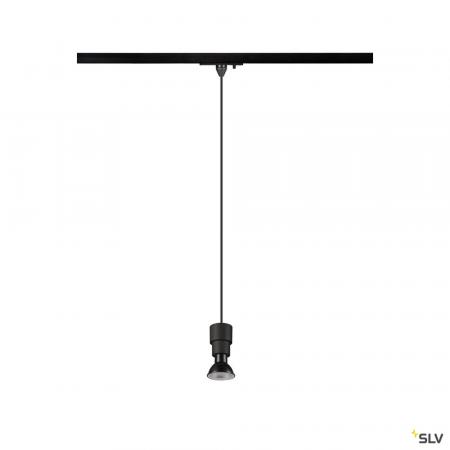 SLV 1008207 PURI 2.0 BASIC Pendelleuchte schwarz für 1-Phasen-Schienensystem GU10 200 cm