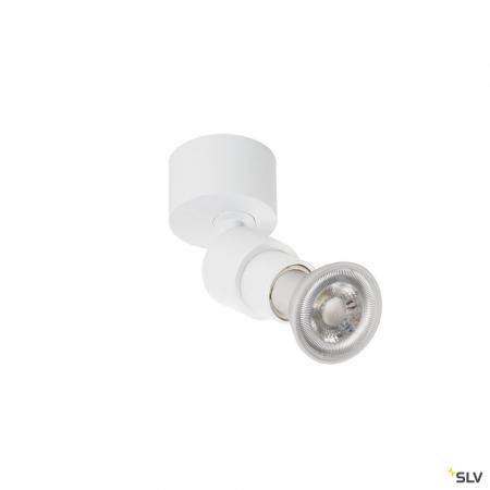 SLV 1008228 PURI 2.0 Basic, Wand- und Deckenaufbauleuchte, rund, 1x max. 6 W GU10, weiß