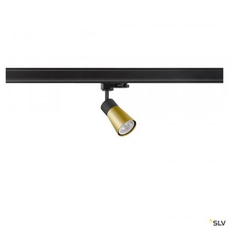 SLV 1008270 PURI 2.0 CONE 3-Phasen-Spot GU10 schwarz/gold, schwenkbar, 6 W