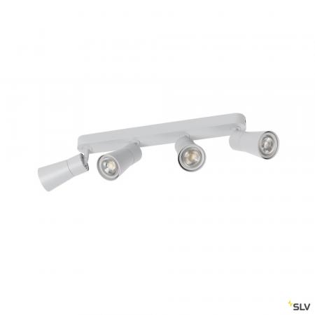 SLV 1008351 PURI 2.0 Cone, Wand- und Deckenaufbauleuchte, long, 4 x max. 6 W GU10, grau