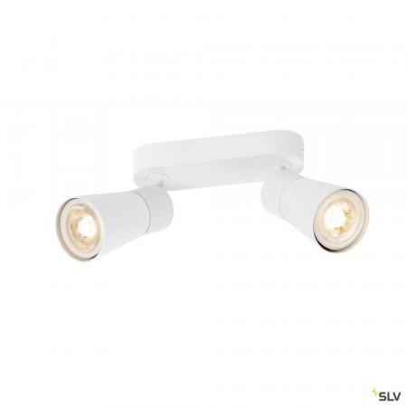 SLV 1008367 PURI 2.0 CONE Long Wand- und Deckenleuchte, 2 x GU10 max. 6 W, weiß