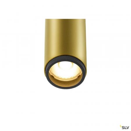 SLV 1008399 GRIP! S, 1~ Spot, zylindrisch, 3000 K, 11 W, PHASE, 29°, gold / schwarz