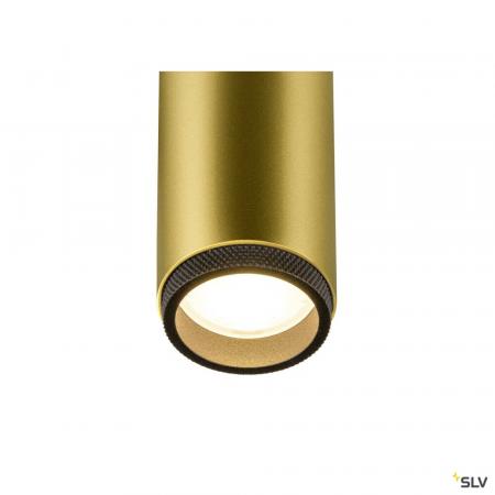 SLV 1008434 GRIP! M, 1~ Spot, zylindrisch, 2000-3000 K, 15 W, Dim-to-Warm, PHASE, 42°, gold / schwarz