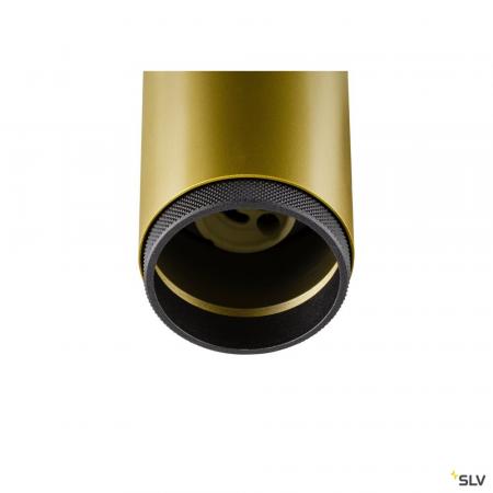 SLV 1008451 GRIP! L, 1~ Spot, zylindrisch, GU10, 1x max. 6 W, gold / schwarz