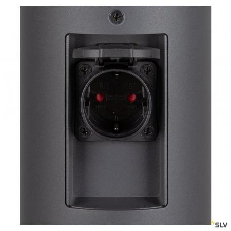 SLV 1008474 M-POL 60 Pole, Poller, zwei Steckdosen, anthrazit, 53,4 cm