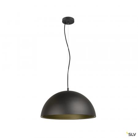 SLV 1008537 FORCHINI M 50, Pendelleuchte, E27, Pendellänge 150 cm, 1x max. 40 W, matt schwarz / matt gold