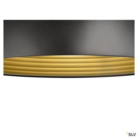 SLV 1008539 FORCHINI M 40 TRACK, 1~ Pendelleuchte, E27, Pendellänge 150 cm, Adapter silbergrau, 1x max. 40 W, matt schwarz / matt gold
