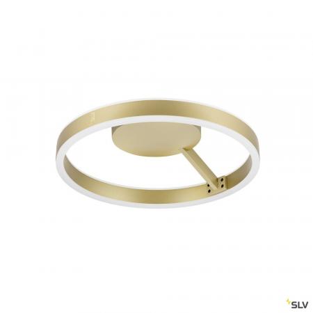 SLV 1008545 ONE, Wand- und Deckenaufbauleuchte, rund, 2700/3000 K, 14 W, PHASE, 130°, messing
