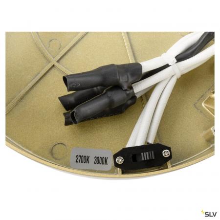 SLV 1008545 ONE, Wand- und Deckenaufbauleuchte, rund, 2700/3000 K, 14 W, PHASE, 130°, messing