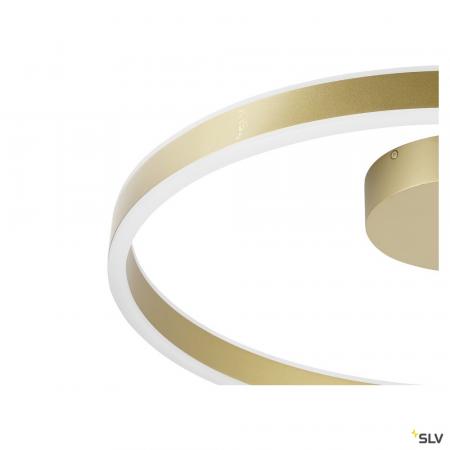 SLV 1008548 ONE, Wand- und Deckenaufbauleuchte, rund, 2700/3000 K, 23 W, PHASE, 130°, messing