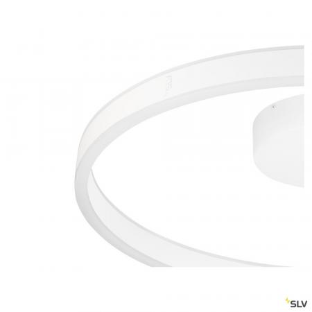 SLV 1008549 ONE, Wand- und Deckenaufbauleuchte, rund, 2700/3000 K, 23 W, PHASE, 130°, weiß