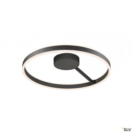 SLV 1008550 ONE, Wand- und Deckenaufbauleuchte, rund, 2700/3000 K, 23 W, PHASE, 130°, schwarz
