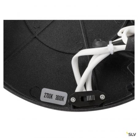 SLV 1008550 ONE, Wand- und Deckenaufbauleuchte, rund, 2700/3000 K, 23 W, PHASE, 130°, schwarz
