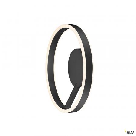 SLV 1008553 ONE, Wand- und Deckenaufbauleuchte, rund, 2700/3000 K, 14 W, DALI, Touch, 130°, schwarz