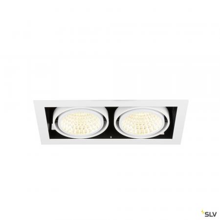 SLV 1008571 KADUX, Deckeneinbauleuchte, double, 3000 K, DALI 2, Touch, 30°, weiß