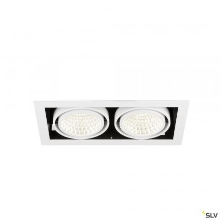 SLV 1008573 KADUX, Deckeneinbauleuchte, double, 4000 K, DALI 2, Touch, 30°, weiß