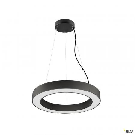 SLV 1008589 MEDO® RING 60, Pendelleuchte, Pendellänge 300 cm, 3000/4000 K, 110°, DALI, Touch, schwarz