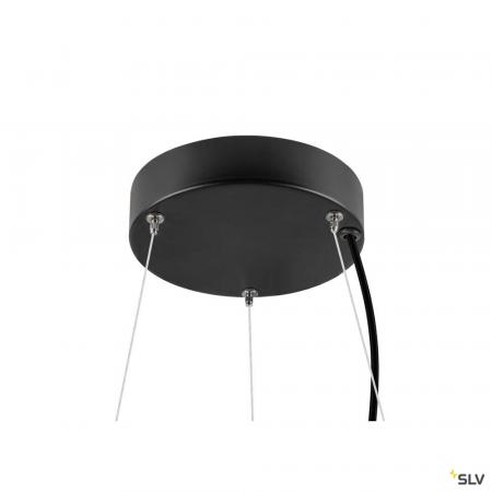 SLV 1008591 MEDO® RING 60, Pendelleuchte, Pendellänge 300 cm, 3000/4000 K, 110°, PHASE, schwarz