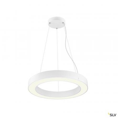 SLV 1008592 MEDO® RING 60, Pendelleuchte, Pendellänge 300 cm, 3000/4000 K, 110°, PHASE, weiß