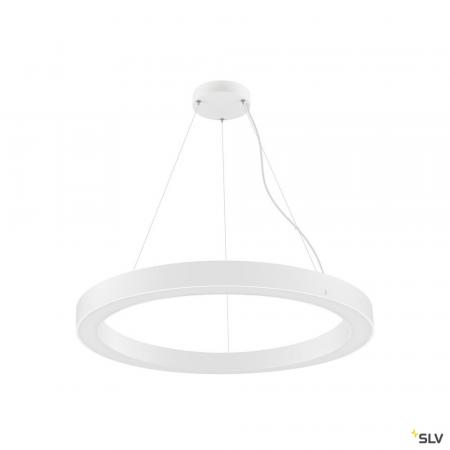 SLV 1008594 MEDO® RING 90, Pendelleuchte, Pendellänge 300 cm, 3000/4000 K, 110°, DALI, Touch, weiß