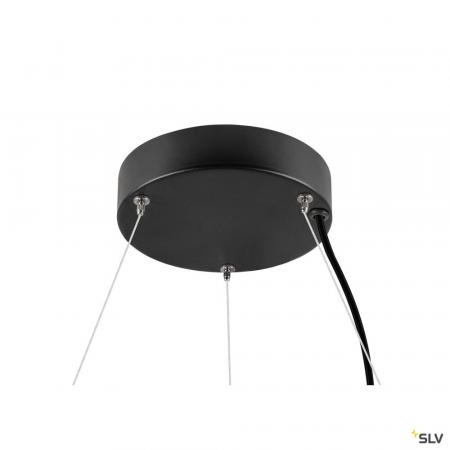 SLV 1008595 MEDO® RING 90, Pendelleuchte, Pendellänge 300 cm, 3000/4000 K, 110°, PHASE, schwarz