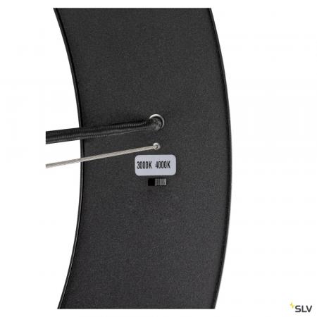 SLV 1008595 MEDO® RING 90, Pendelleuchte, Pendellänge 300 cm, 3000/4000 K, 110°, PHASE, schwarz