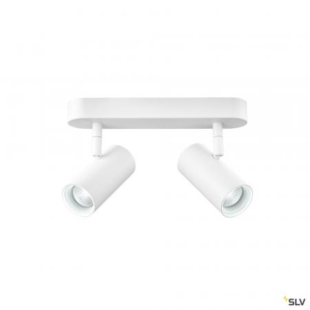 SLV NOBLO® Wand- und Deckenaufbauleuchte double rund 15W Dim-to-Warm 2000–3000K weiß