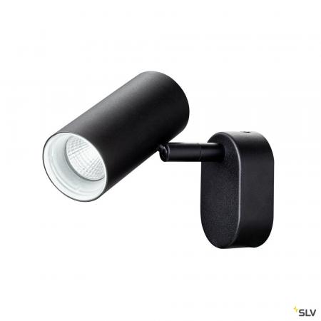 SLV NOBLO® Wand- und Deckenaufbauleuchte single rund 8W Dim-to-Warm 2000–3000K schwarz