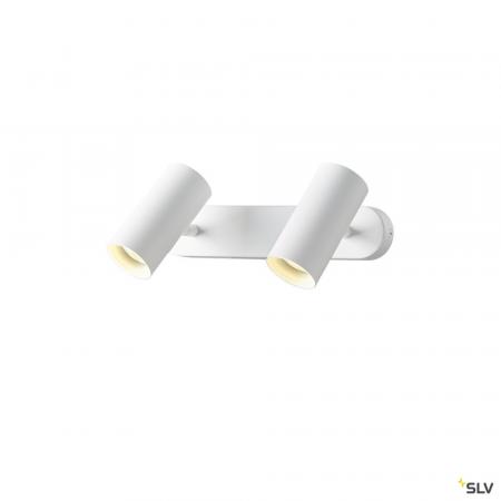 SLV 1008710 NOBLO®, Wand- und Deckenaufbauleuchte, double, rund, 3000 K, 12 W, PHASE, 32°, weiß