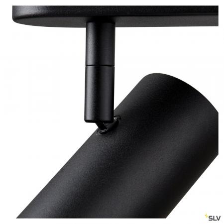 SLV 1008714 NOBLO®, Wand- und Deckenaufbauleuchte, triple, rund, 3000 K, 19 W, PHASE, 32°, schwarz
