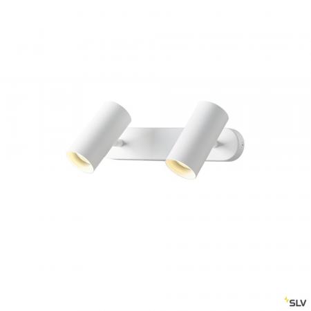 SLV 1008716 NOBLO®, Wand- und Deckenaufbauleuchte, double, rund, 2700 K, 12 W, PHASE, 32°, weiß