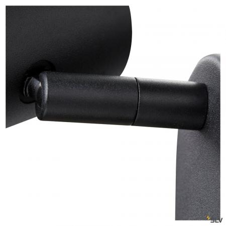 SLV 1008718 NOBLO®, Wand- und Deckenaufbauleuchte, single, rund, 2700 K, 6 W, PHASE, 32°, schwarz