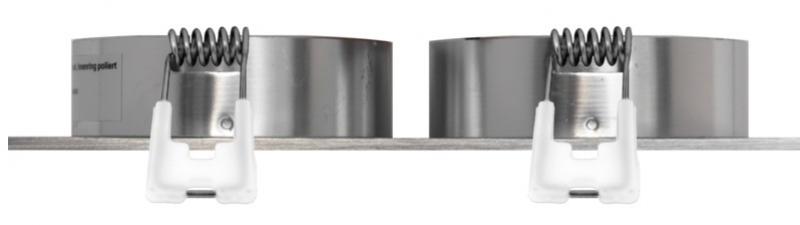 2-flammiger schwenkbarer Einbaustrahler Aluminium  MOK KARDAN DUO 12V 45° Mobilux