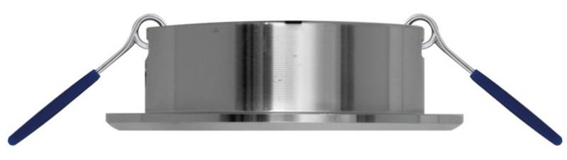 Schwenkbarer LED-Einbaustrahler aus gebürstetem Aluminium MOA DISC 12V 45°  Mobilux 01600016