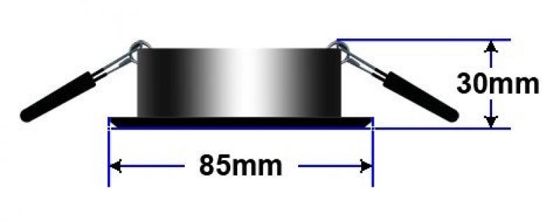 Hochwertige Feuchtraum Einbauleuchte MOAF DISC IP65 12V mit Blendschutzglas Mobilux 01600076